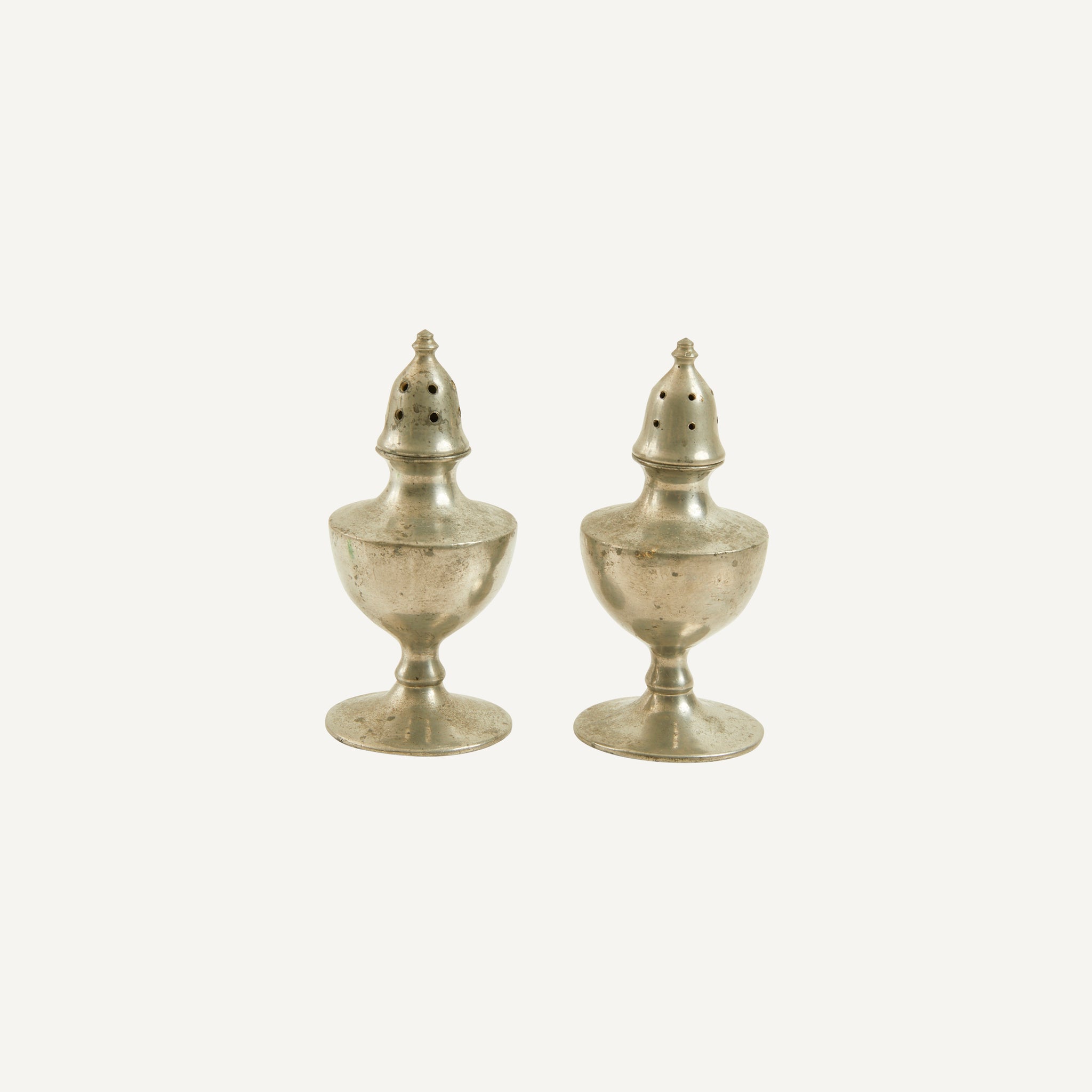 PEWTER SALT & PEPPER SHAKERS