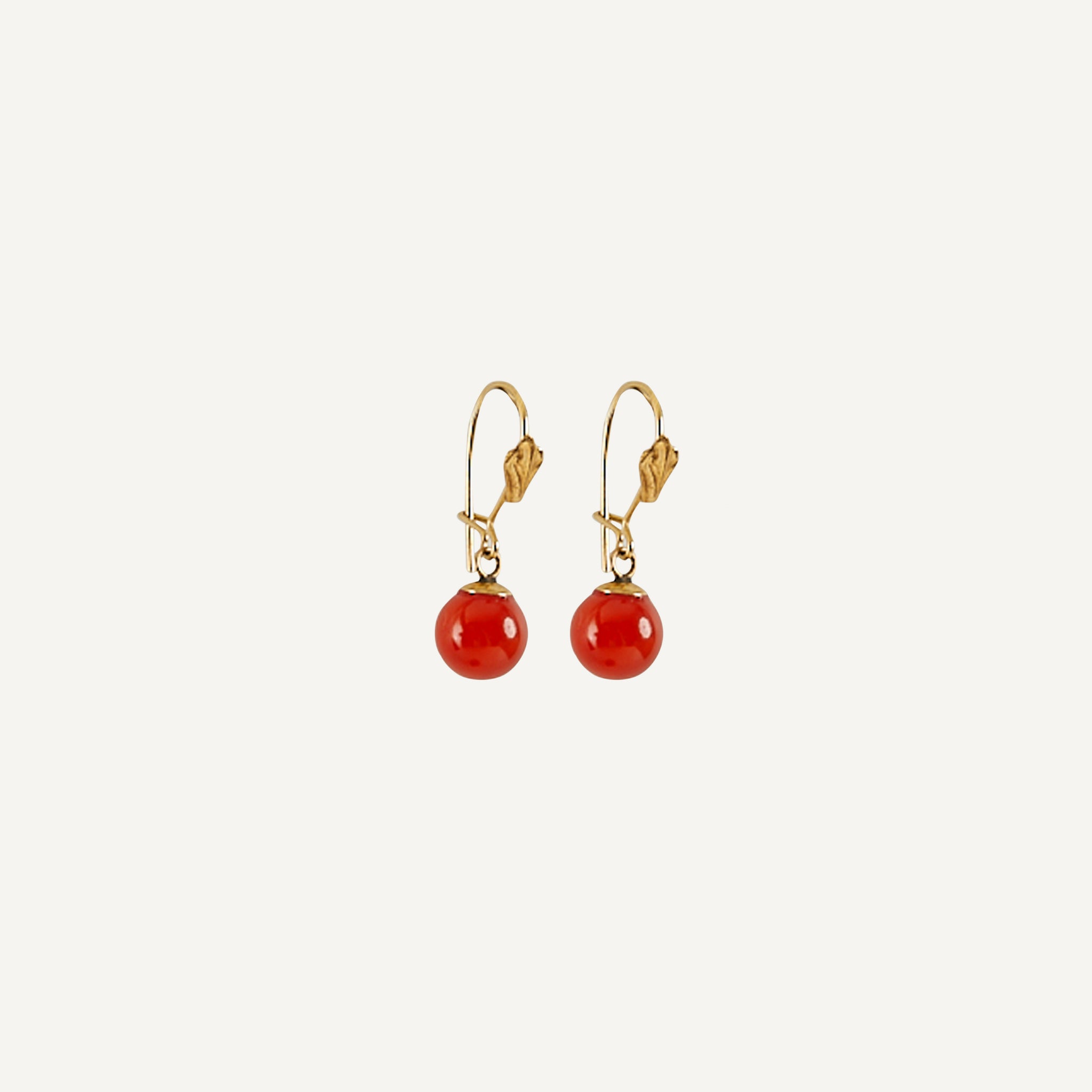 VINTAGE CARNELIAN DROP EARRINGS