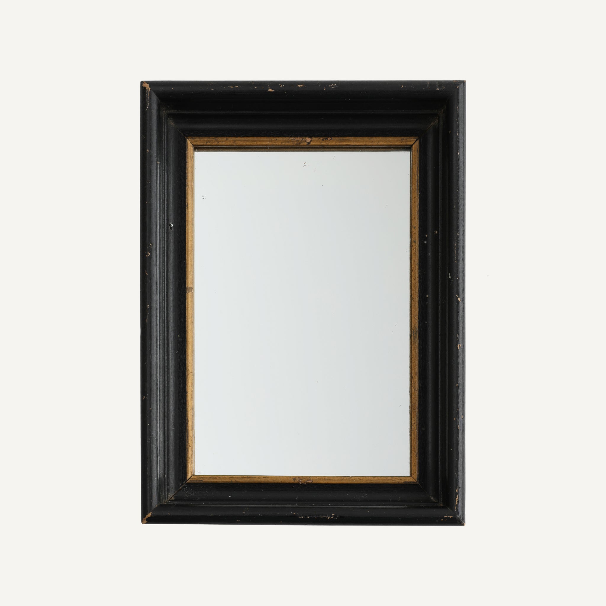 ANTIQUE EBONIZED FRAMED MIRROR