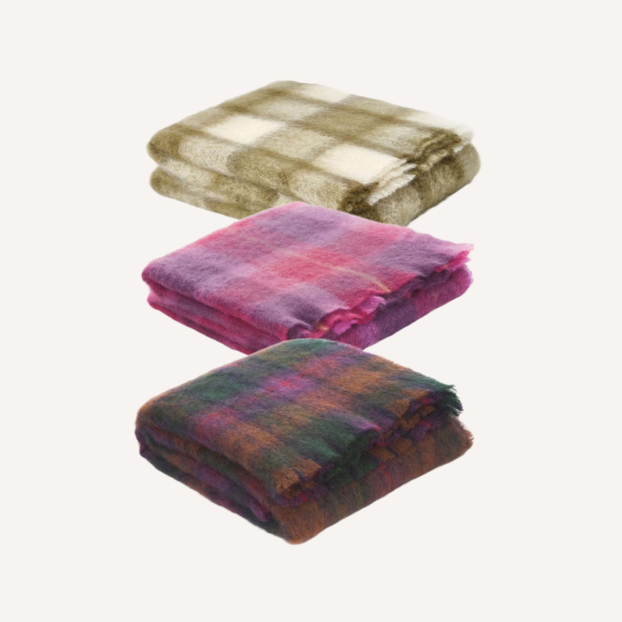 CUSHENDALE BRUSHED MOHAIR THROW