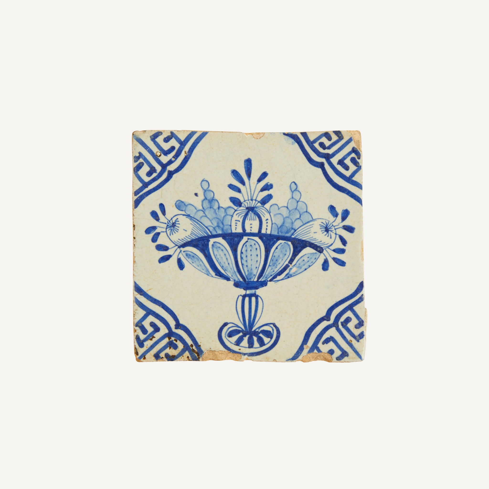 ANTIQUE DELFT BOTANICAL TILE