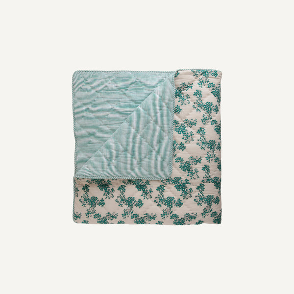 LAYLA HAND BLOCK PRINT QUILTED BEDSPREAD