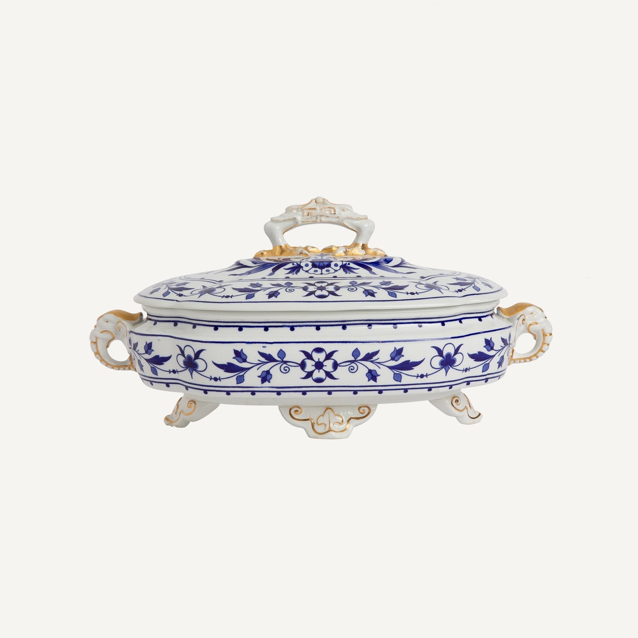 VINTAGE ROYAL WORCESTER COVERED FOOTED TUREEN
