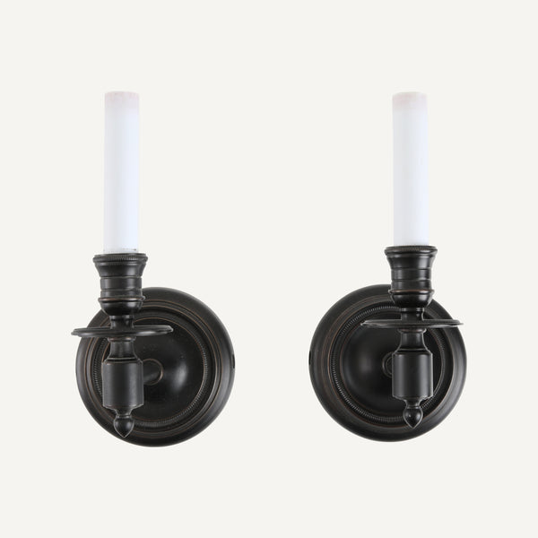 CLASSIC RUBBED BRONZE WALL SCONCES
