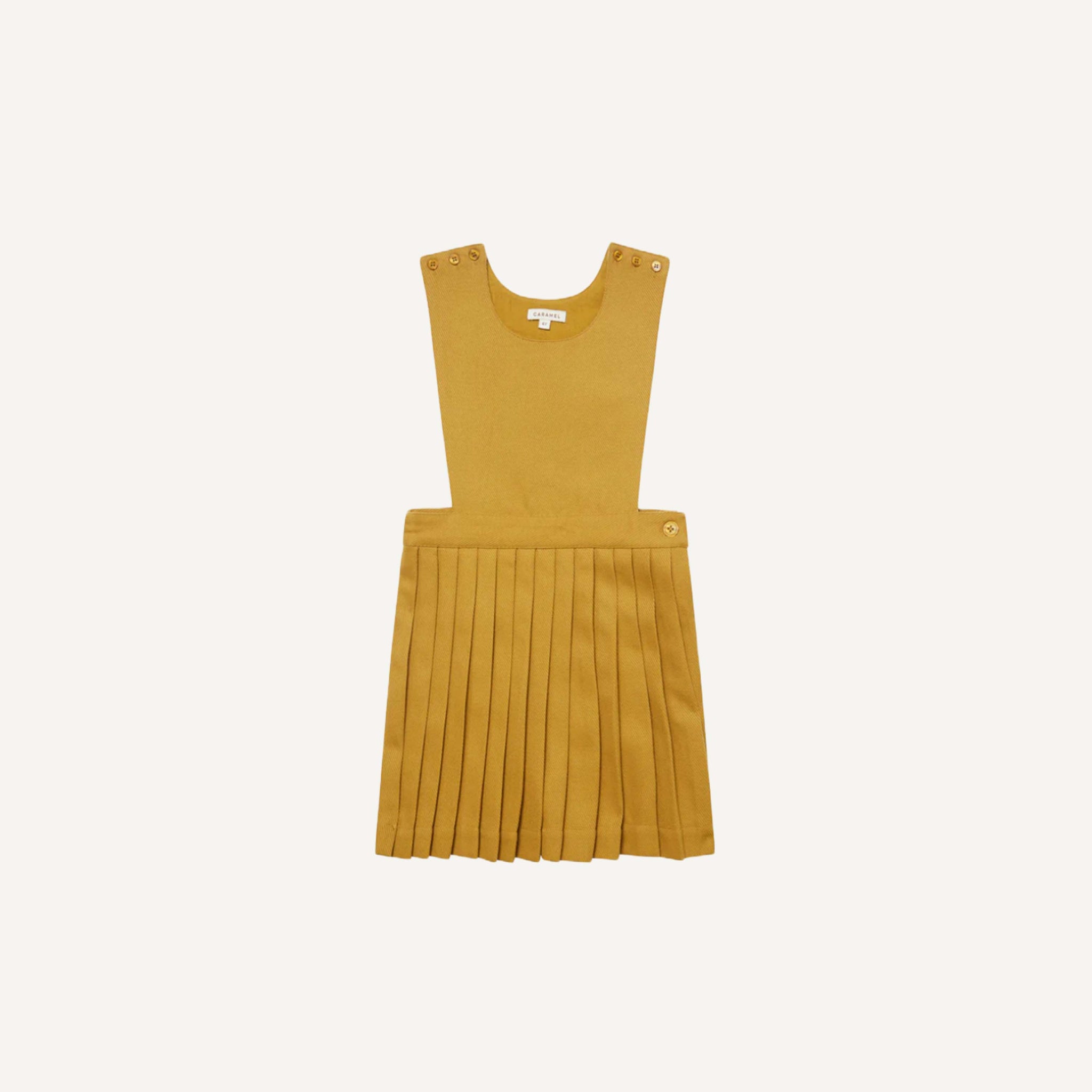 CARAMEL BIB DRESS