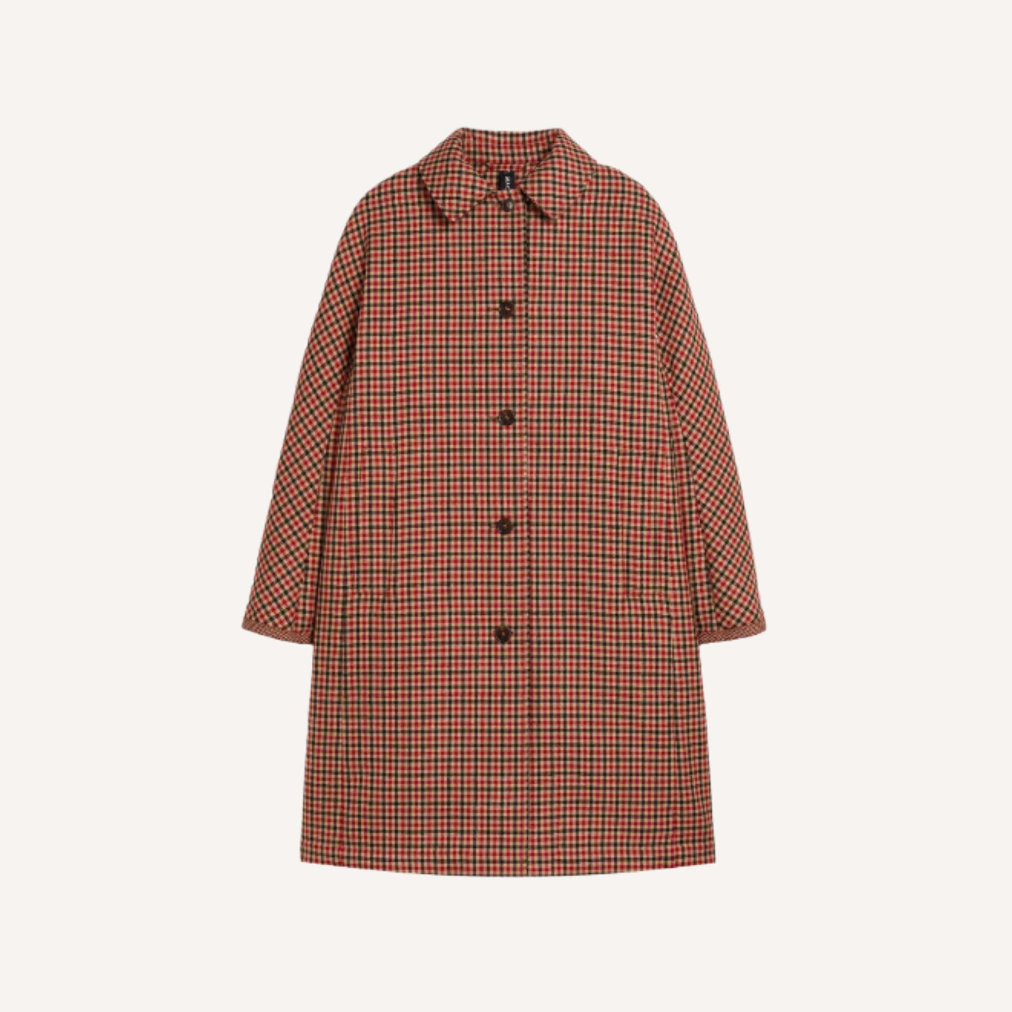 MACKINTOSH SHEPARD CHECK WOOL OVERCOAT