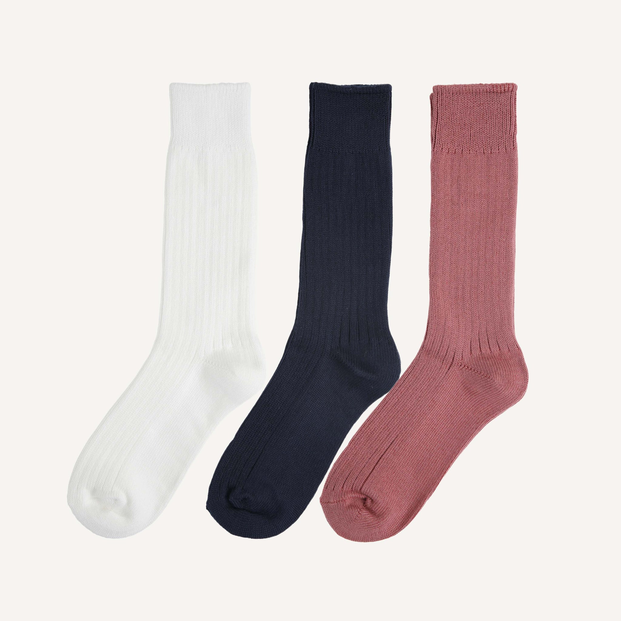 TOUJOURS FINE COTTON RIB SOCKS