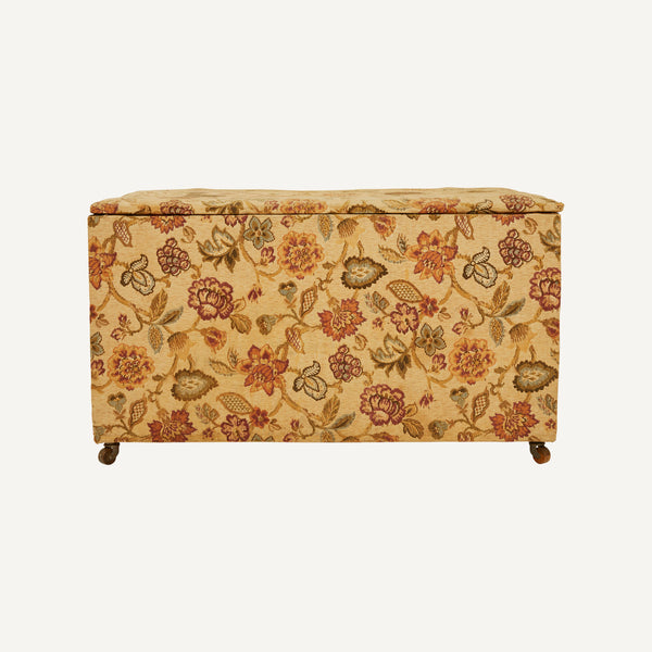 ANTIQUE FABRIC COVERED TRUNK