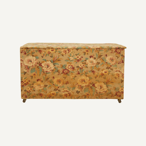 ANTIQUE FABRIC COVERED TRUNK