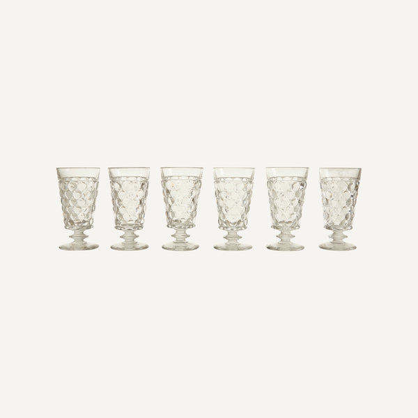 VINTAGE THOUSAND EYE WATER GOBLETS