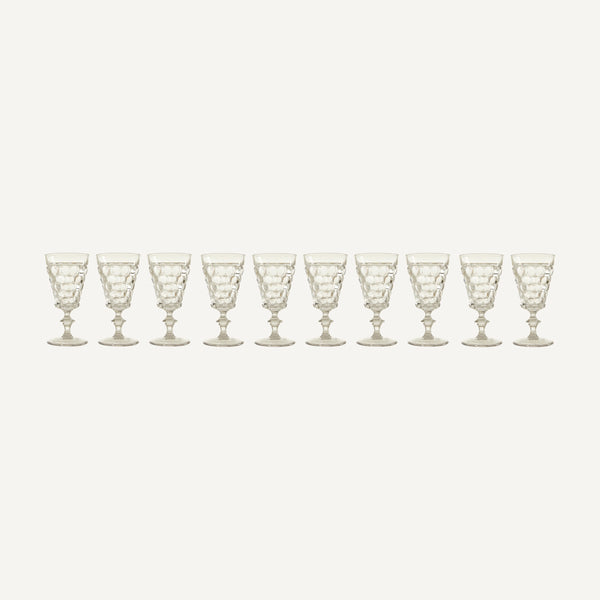 VINTAGE THOUSAND EYE WINE GOBLETS
