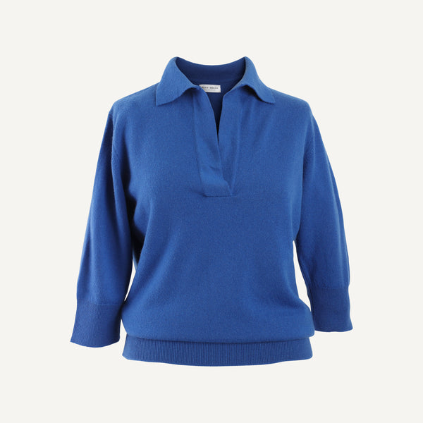 PLAIN GOODS CASHMERE POLO SWEATER