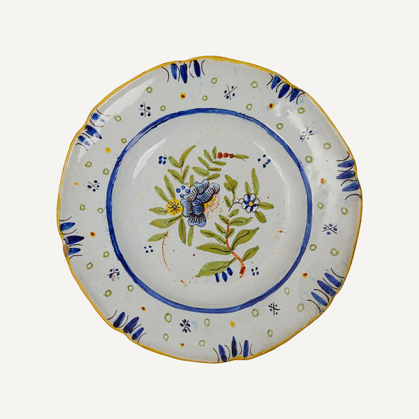 ANTIQUE FAIENCE PLATE