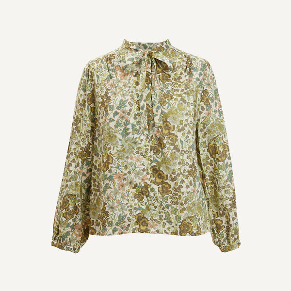 JAPANESE TIE NECK BLOUSE