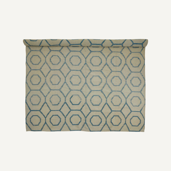 VINTAGE ARABESQUE STYLE FLATWEAVE RUG