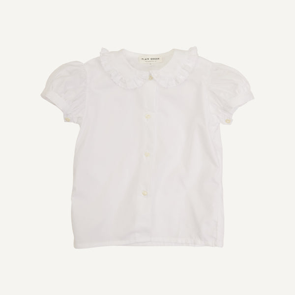 PLAIN GOODS RUFFLE COLLAR SHIRT