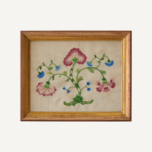 VINTAGE FRAMED NEEDLEWORK
