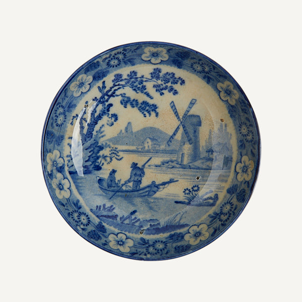 ANTIQUE TRANSFERWARE PEARLWARE DISH