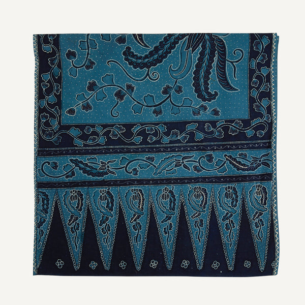 VINTAGE HAND BLOCKED BATIK SCARF