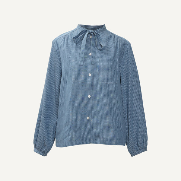 JAPANESE TIE NECK BLOUSE