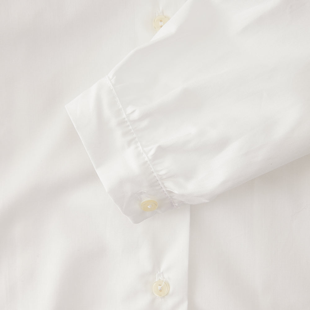 PLAIN GOODS EMBROIDERED RUFFLE BLOUSE