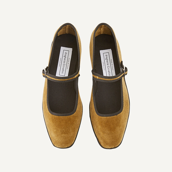 DROGHERIA CRIVELLINI x PLAIN GOODS VELVET MARY JANES