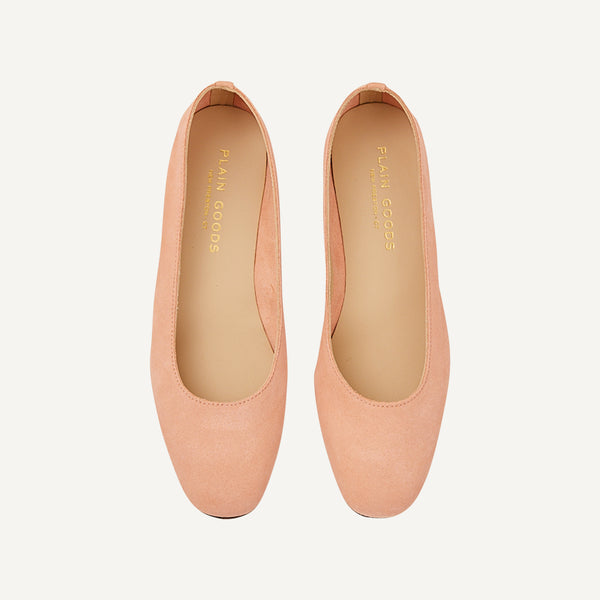 PLAIN GOODS SUEDE PERFETTA FLATS