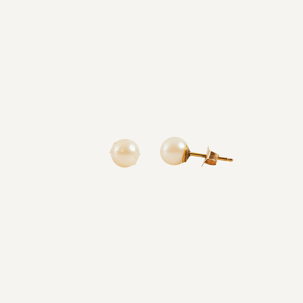 ESTATE PEARL STUD EARRINGS