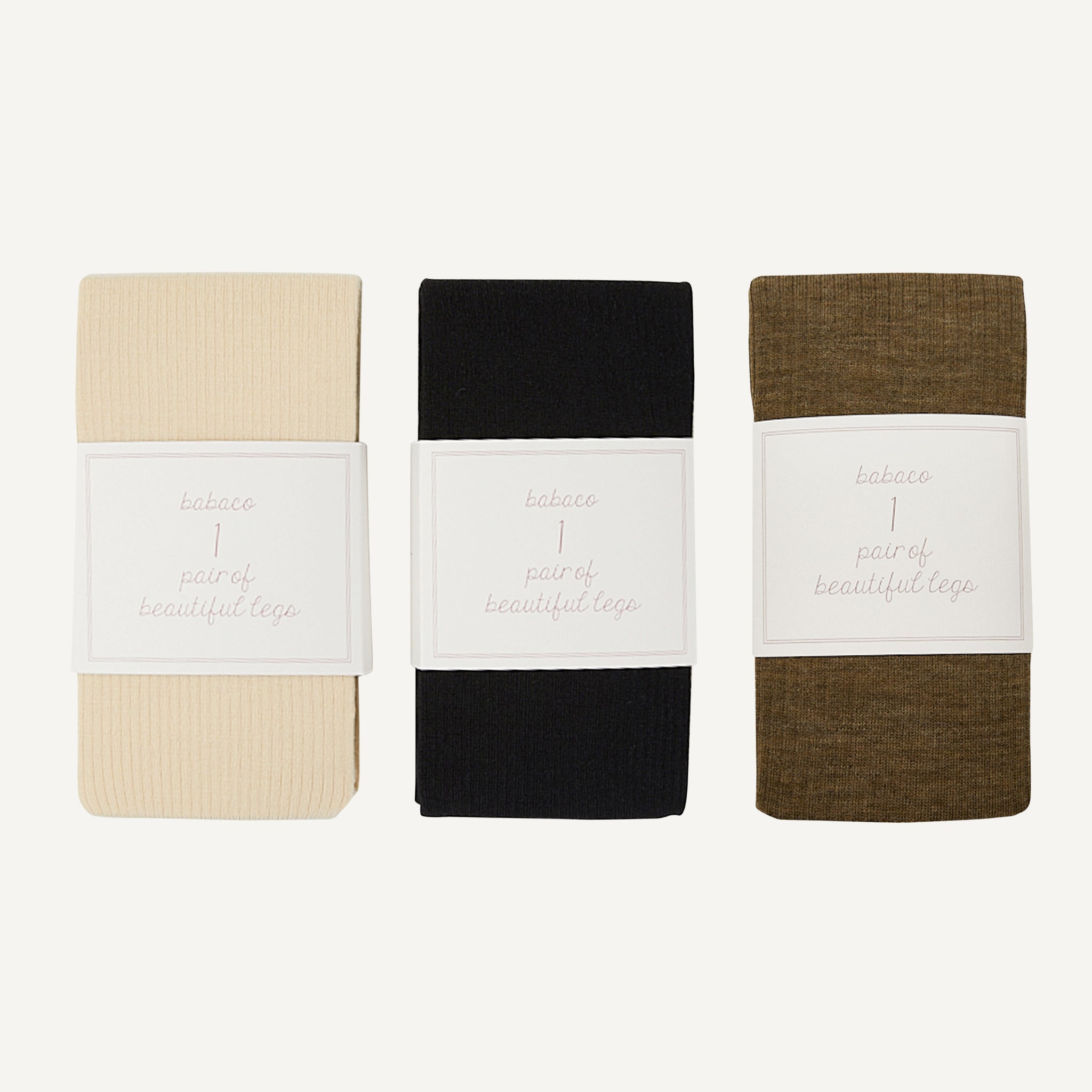 BABACO FINE WOOL RIBBED TIGHTS