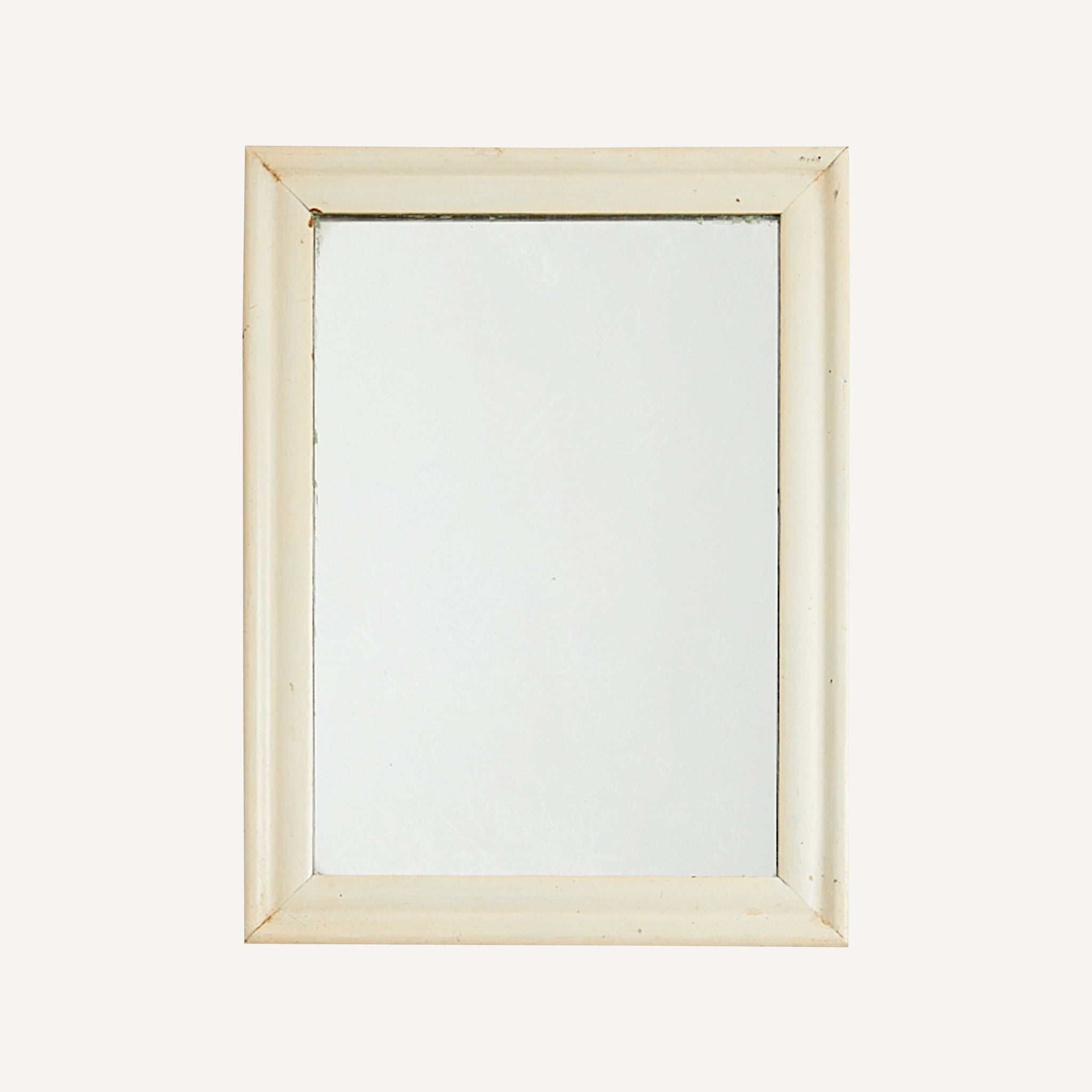 ANTIQUE MIRROR WITH PAINTED FRAME