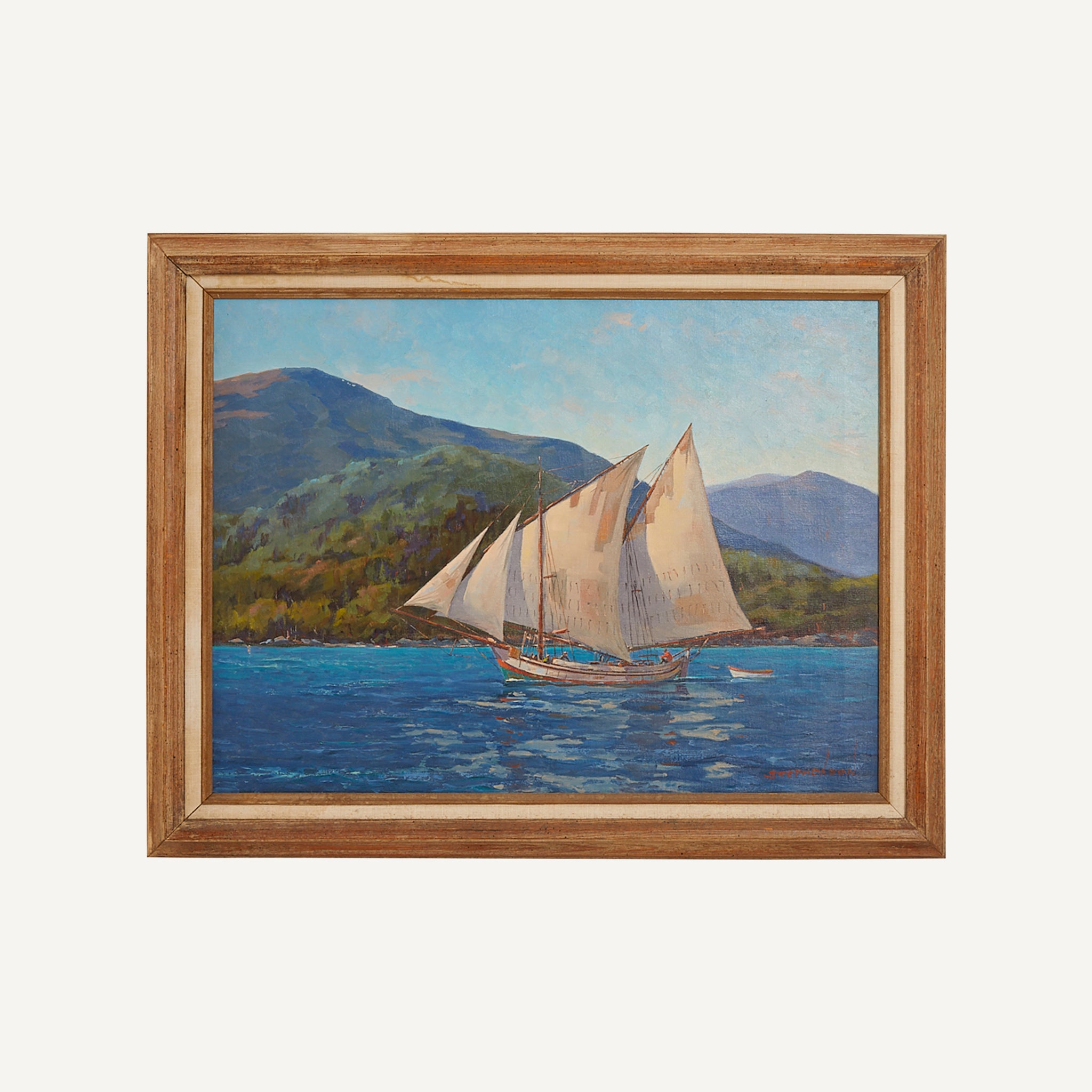 VINTAGE SAILBOAT PAINTING