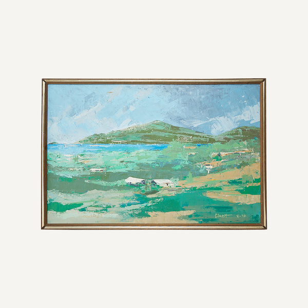 VINTAGE ABSTRACT LANDSCAPE PAINTING