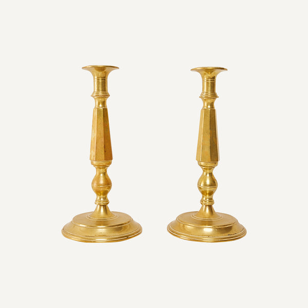 ANTIQUE BRASS CANDLESTICKS