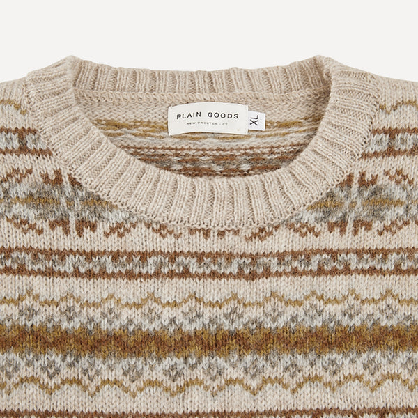 PLAIN GOODS FAIRISLE CREWNECK SWEATER
