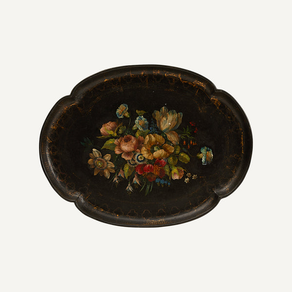 ANTIQUE PAPIER MACHE TRAY TABLE