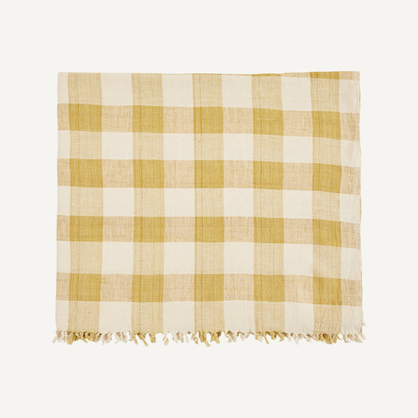 HANDLOOMED CHECKED TABLECLOTH