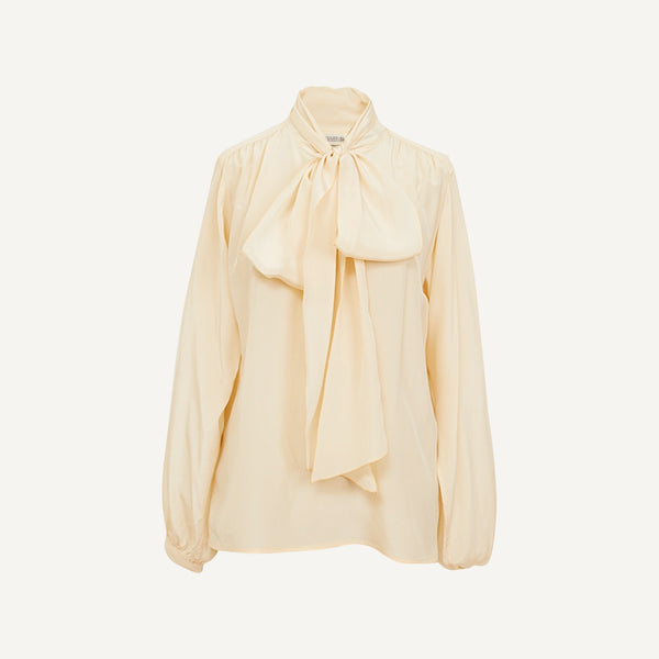 VINTAGE PANCALDI & B + PLAIN GOODS SILK BLOUSE
