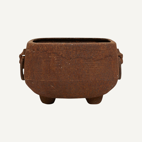 ANTIQUE IRON JARDINIERE