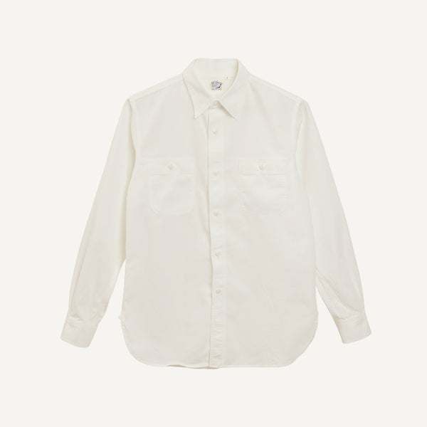 ORSLOW VINTAGE FIT WHITE CHAMBRAY WORKSHIRT
