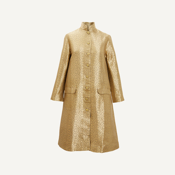 MAKU GOLD SILK BROCADE COAT
