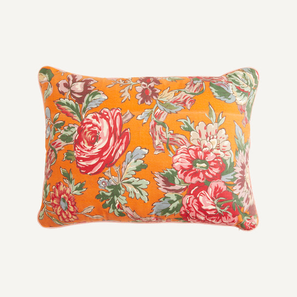 VINTAGE FLORAL FABRIC PILLOW