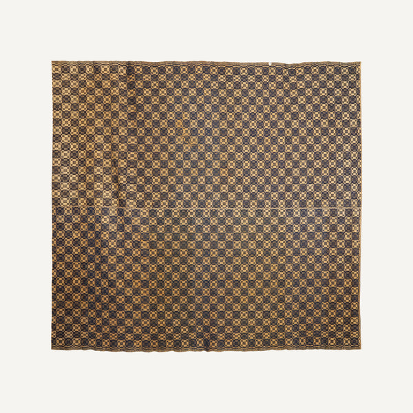 ANTIQUE OVERSHOT COVERLET