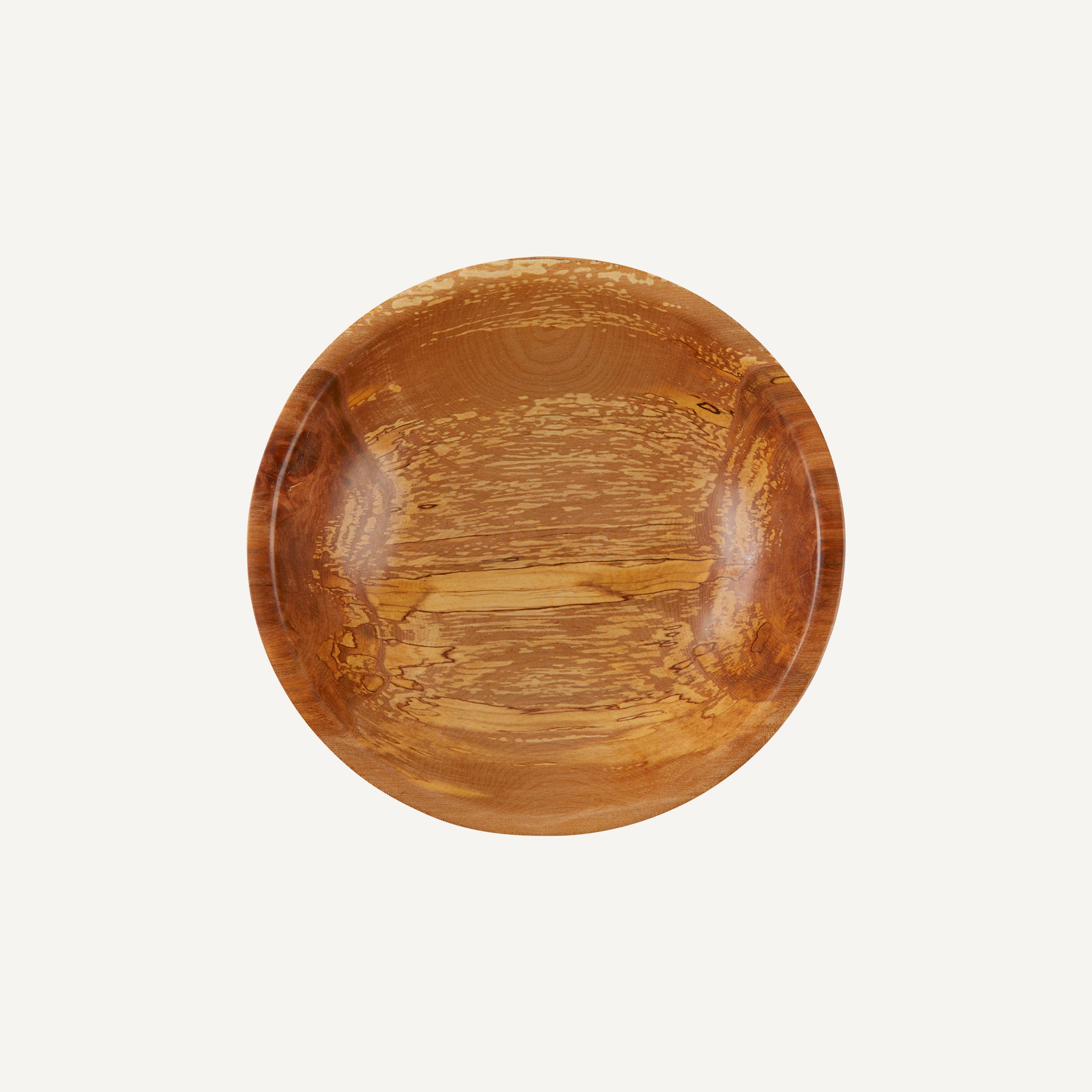SPALTED YELLOW BIRCH HAND-TURNED WOOD BOWL