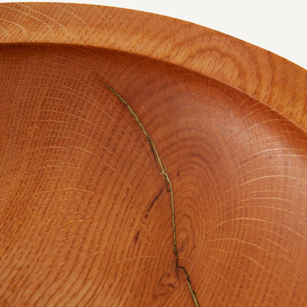 RED OAK HAND-TURNED KINTSUGI WOOD BOWL