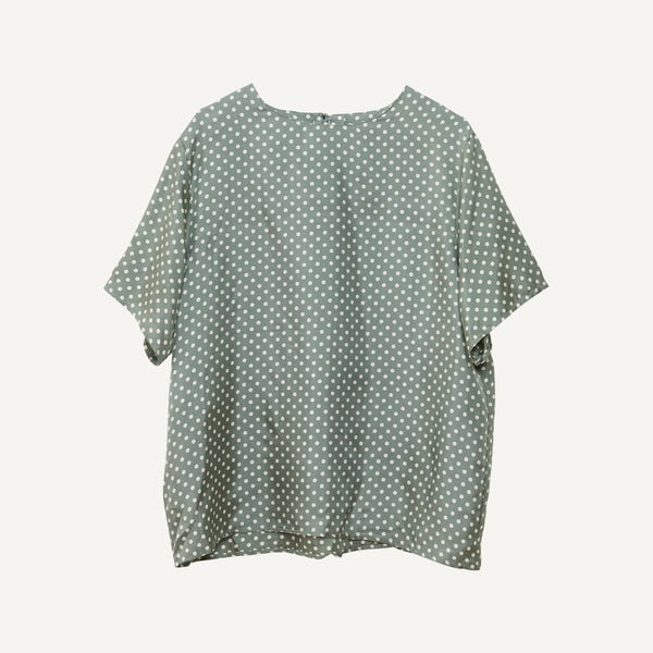 VINTAGE POLKA DOT SILK BLOUSE