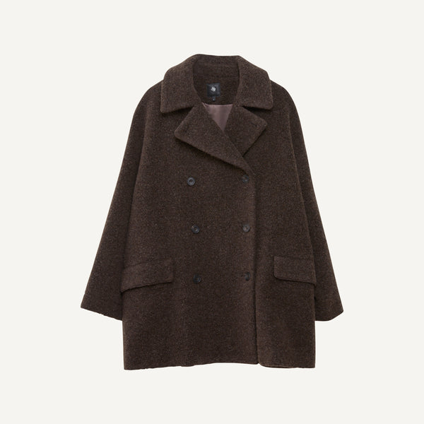 MAISON DE SOIL DOUBLE-BREASTED FLEECE COAT