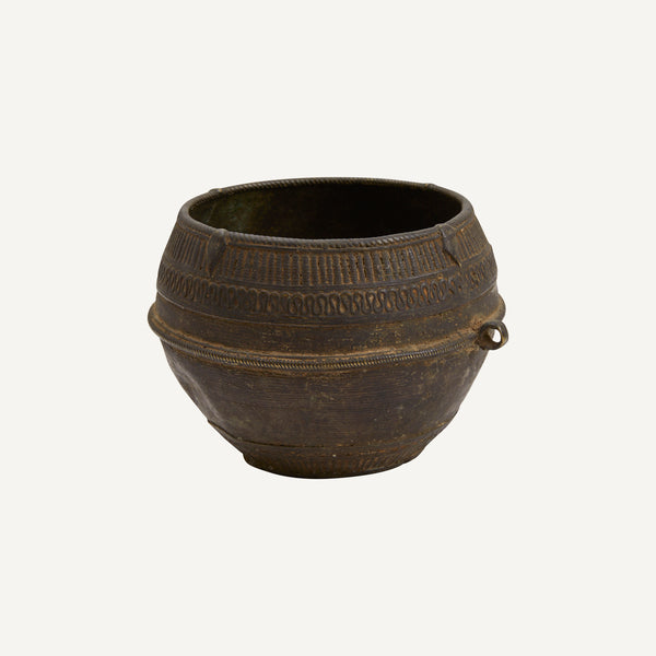 ANTIQUE TRIBAL GRAIN MEASURING BOWL