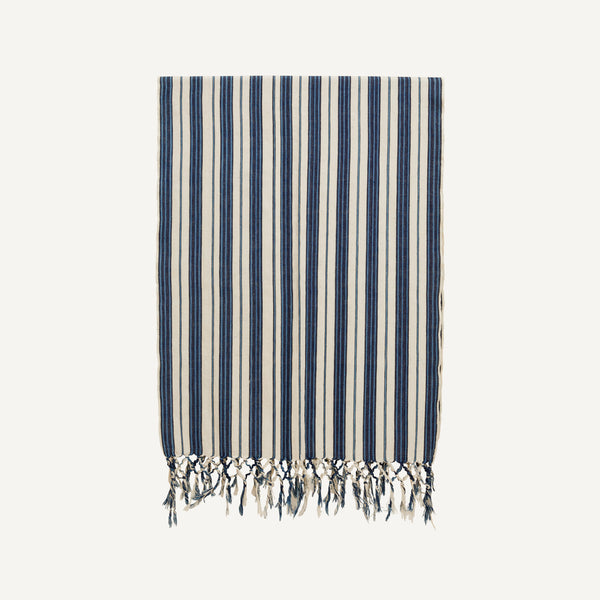 VINTAGE INDIGO STRIPED TEXTILE