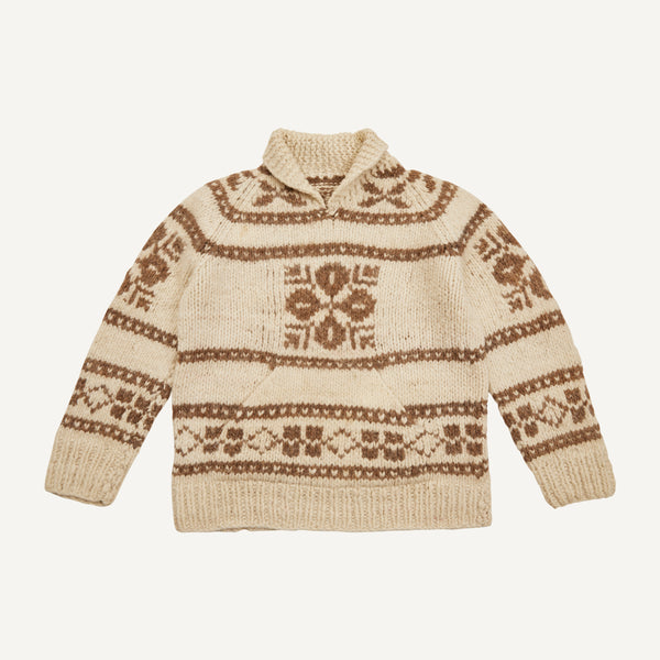 VINTAGE SHAWL NECK SWEATER