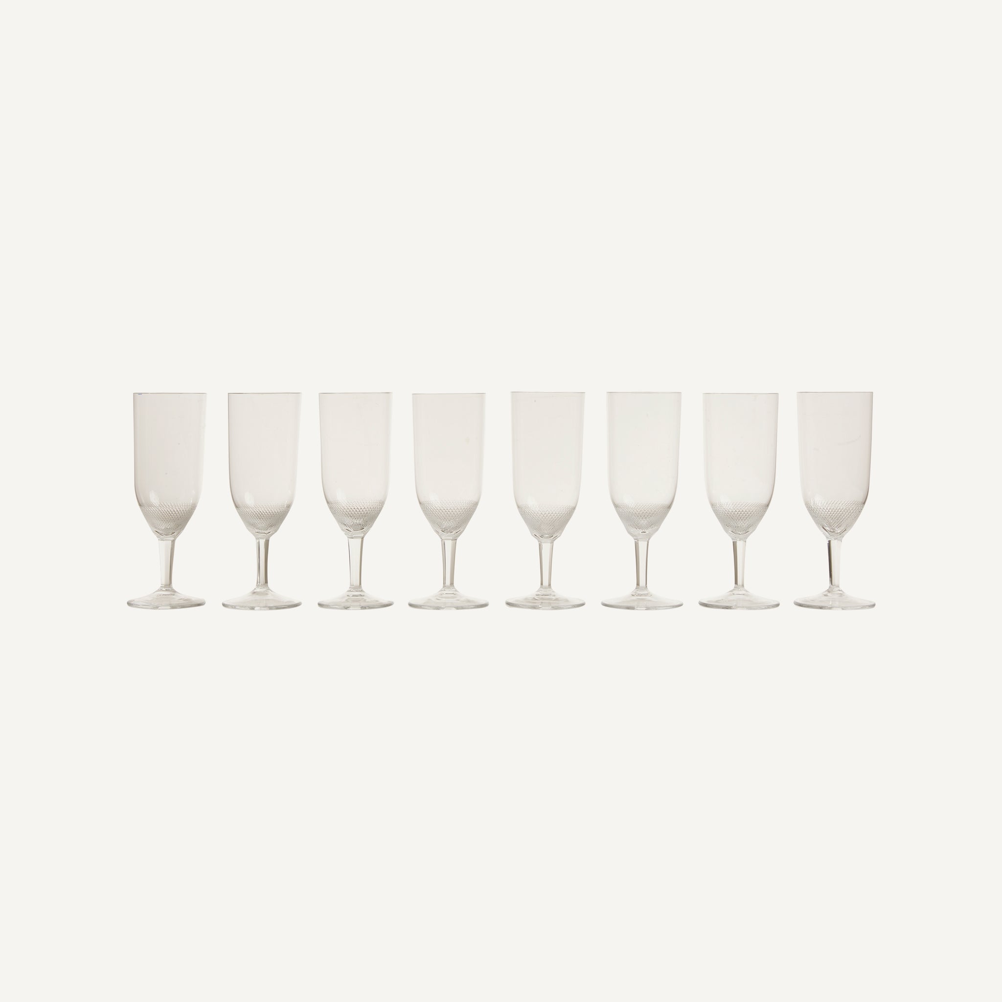VINTAGE CRYSTAL CHAMPAGNE FLUTES
